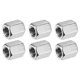 thumbnail image 1 of Uxcell 6-Pack M8 x 1.25-Pitch Tuercas de Acoplamiento Hexagonales, 15mm/0.59" Longitud Conector Rosqueado de Acero Inoxidable [Tono Plateado], 1 of 6
