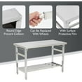 thumbnail image 3 of 60''x24'' Stainless Steel Folding Preparation Table with Adjustable Undershelf, NSF Commercial Heavy-Duty Workbench, for Kitchen, Hotel, Home, Outdoor Cooking Table, 3 of 8