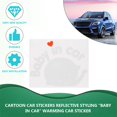 thumbnail image 4 of 2 PACKS Cartoon Car Stickers Reflective Styling "Baby In Car" Warming Car Sticker, 4 of 10
