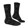 thumbnail image 2 of Goofa Dinosaur Printed Men's Crew Socks, Soft Durable Breathable Moisture-Wicking with Odor Control Cotton socks, 2 of 9