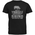 thumbnail image 1 of Always Be Yourself Rhino Black Adult T-Shirt, 1 of 1