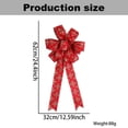thumbnail image 2 of Living Room Decor Christmas Tree Topper Wreath Bow (Snowflake Ribbon) – Handmade Green Bow with Red-Green Glitter for Xmas Tree – 1X Snowflake Bow Room Decor Deals, 2 of 8