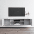thumbnail image 2 of London EF TV Stand for TVs up to 70", Modern High Gloss 63" Entertainment Center, TV Media Console with Storage Cabinets, 2 of 7