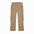thumbnail image 6 of Resicozy Mens Long Cargo Shorts Below Knee with Pockets Lightweight Summer Baggy Classic Shorts Khaki 4XL, 6 of 7