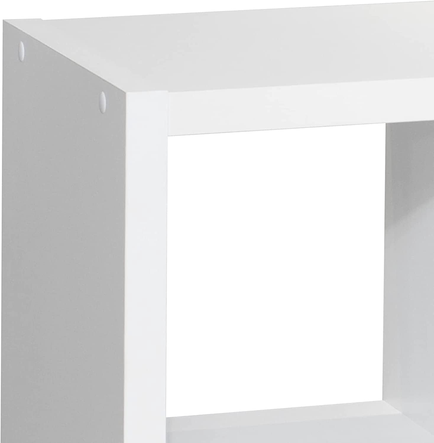 Smart Cube 8-Cube Organizer Storage with Opened Back Shelves, Multi-Purpose Locker, 2 X 4 Cube Bookcase Book Shleves for Home, Office (White)