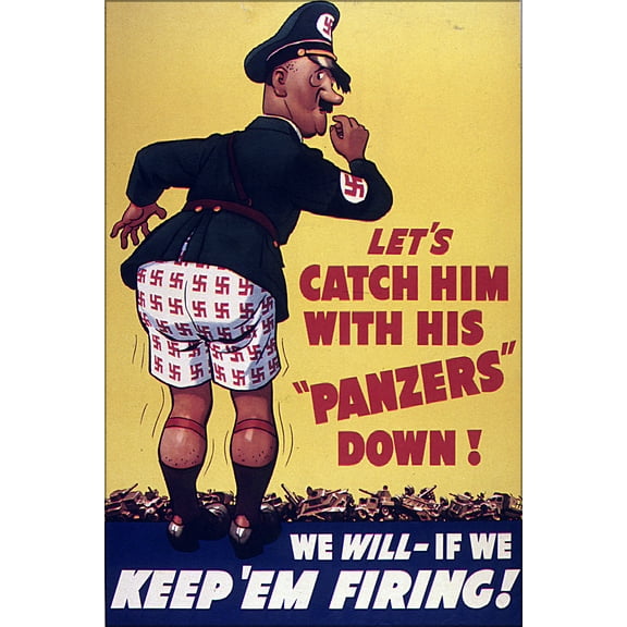 24"x36" Gallery Poster, Let's catch him with his panzers down!