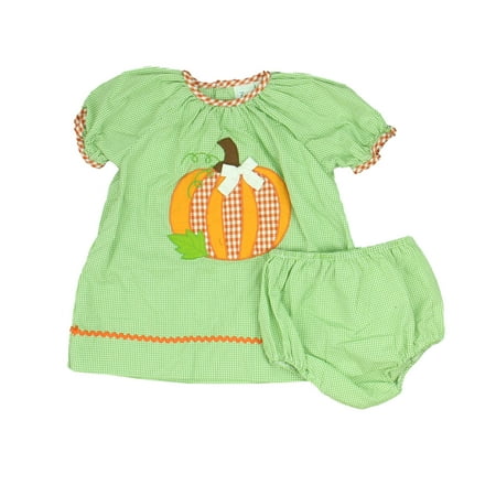 

Pre-owned ZU. Girls Green | White Dress size: 9 Months