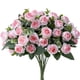 thumbnail image 5 of Ramo de flores artificiales Cateissary de eucalipto y rosas rosa claro para decoración de interiores y exteriores, 5 of 6