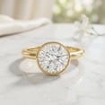 thumbnail image 4 of Rosec Jewels Lab Created Diamond Engagement Ring for Women (5 Ct, E-VS1 Quality) - IGI Certified Big Diamond Ring, 18K Yellow Gold, US 6.50, 4 of 8