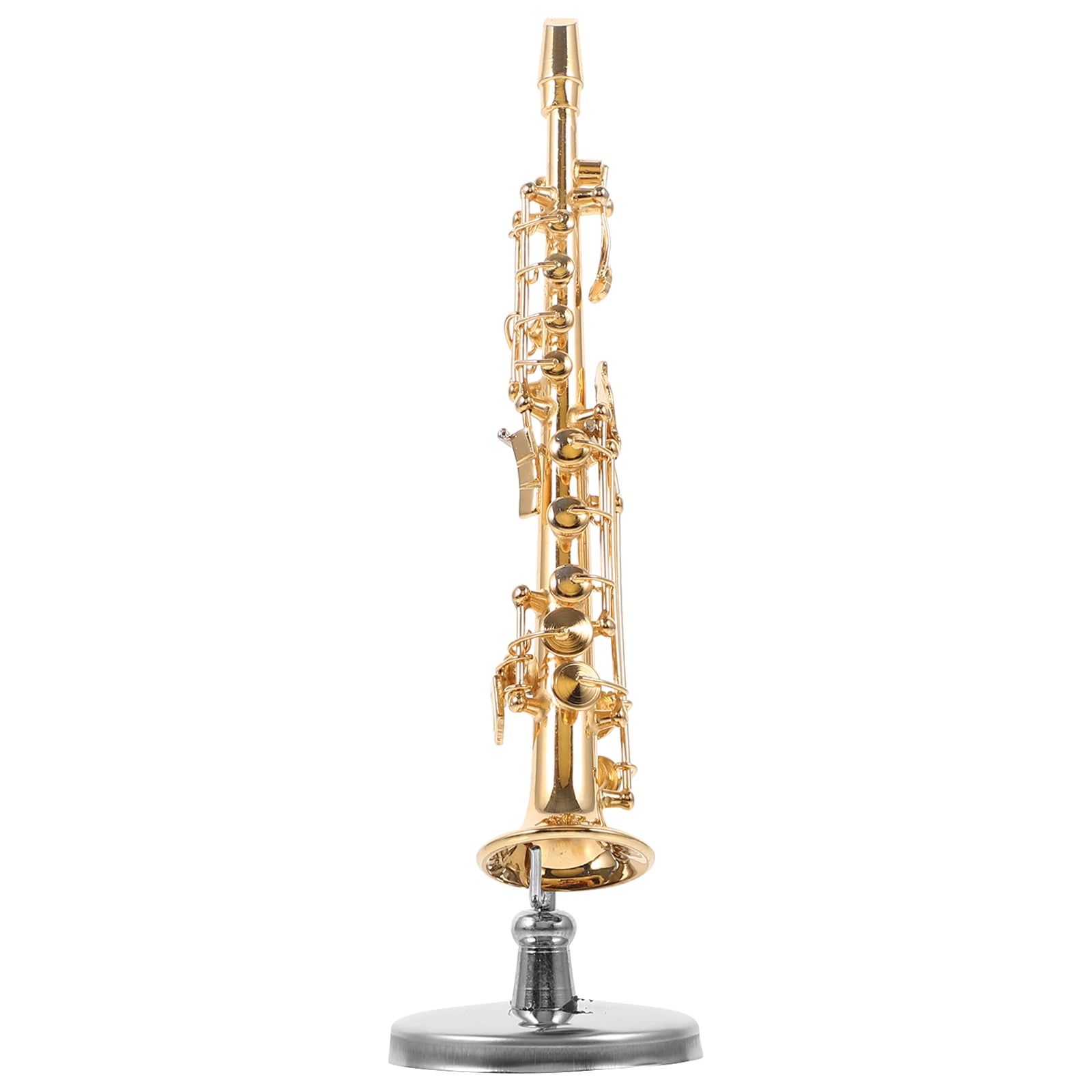 Worgeous 2pcs Copper Miniature Sax Wind Instrument Model Mini Musical Instrument Mini Saxophone Model