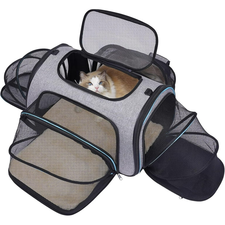 YOOFAN Soft Sided Pet Carrier - Pet Travel Bag for Small Medium Cats Dogs Rabbits 7kg Puppies, TSA Airline Approved Collapsible Cat Carrier Puppy Dog Rabbit Carrier, Gray YOOFAN Soft Sided Pet Carrier - Pet Travel Bag for Small Medium Cats Dogs Rabbits 7kg Puppies, TSA Airline Approved Collapsible Cat Carrier Puppy Dog Rabbit Carrier, Gray