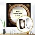 thumbnail image 3 of Designart "Ancient Cosmic Cartography Celestial Mapping" Astrology Square Mirror For Wall Decor - Large Gold Square Mirror Printed Wall Decor - Modern Square Living Room Mirror, 3 of 5