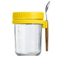 thumbnail image 2 of KULOKHUI Overnight Oats Containers Overnight Oatmeal Jars With Spoon And Lids Airtight Oatmeal Containers With Measurement Marks Mason Jars With Lids For Oatmeal Containers On The MoveFOne Size, 2 of 8