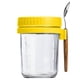 thumbnail image 2 of Frascos de vidrio y botella XCXyan para avena nocturna con cuchara y tapas. Contenedores herméticos para avena con marcas de medición. Frascos Mason con tapas para avena en movimiento., 2 of 5