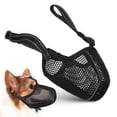 thumbnail image 1 of BRIGHTFUFU Bozal de malla para perro Bozal suave ajustable Bozal de perro mediano para evitar morder y masticar cubierta bucal transpirable para mascotas suministro para mascotas tamaño L, 1 of 8