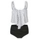 thumbnail image 1 of Greeniant Traje de baño sin mangas de cintura alta con estampado de hojas digitales de piezas para mujer Traje de baño No.11 L Greeniant OD001368-63, 1 of 4