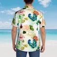thumbnail image 4 of Pofeuu Floral Vintage Print Hawaiian Shirt for Men Sleeves Casual Button Down Summer Beach Dress Shirts T-Shirts,Small, 4 of 7