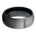 thumbnail image 2 of 8mm Wedding Ring,Gunmetal Tungsten Ring,Tungsten Carbide Ring,Men's Wedding Ring,Black Ring, 2 of 4