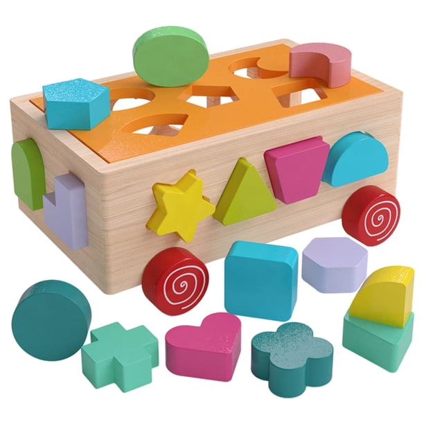 Bloques de construcción de de clasificación de forma Juguetes de aprendizaje Desarrollo Bricolaje Ladrillos de - 17 hoyos Sunnimix Juguete de clasificación de formas