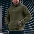 thumbnail image 2 of zfwon Mens Thermal Hoodies Thick Plush Warm Jumper Winter Plain Long Sleeve Sweatshirts Warm Fuzzy Soft Pullover with Pocket Fashion Fleece Sweatshirts for Men, 2 of 7