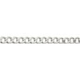 thumbnail image 2 of Sterling Silver 8.1mm Semi-Solid Flat Curb Chain (20 X 8.1) Made In Italy qlfb180-20, 2 of 5