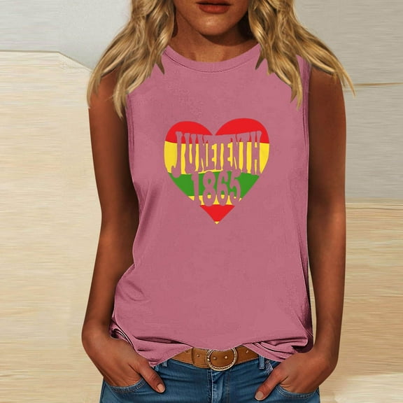 breaise 4th of July Tank Tops for Women Proud Patriotic American Flag Print Tshirts Cotton Sleeveless T-shirts Camisole Athletic Scoop Neck Tanks Womens Tank Tops under $5