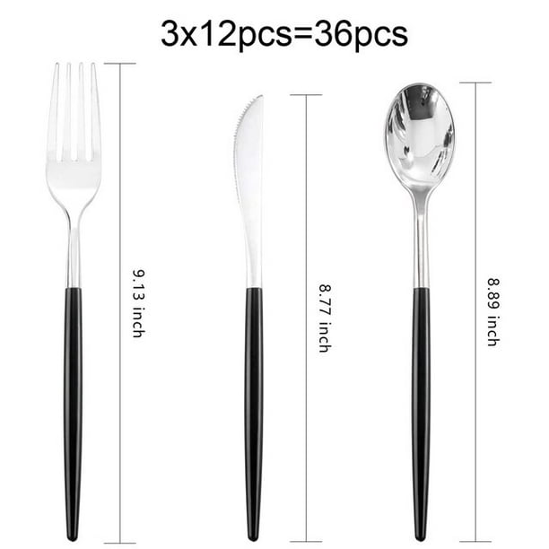 dosili 75 Pieces Gold Plastic Silverware Disposable Flatware Set