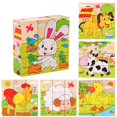 thumbnail image 1 of Baby Montessori Toys Wooden Puzzle Tangram Jigsaw Game 3D Puzzle Preschool early learning Educational Toys for ChildrenAnimal PandaChina He Qiyong unisex, 1 of 1