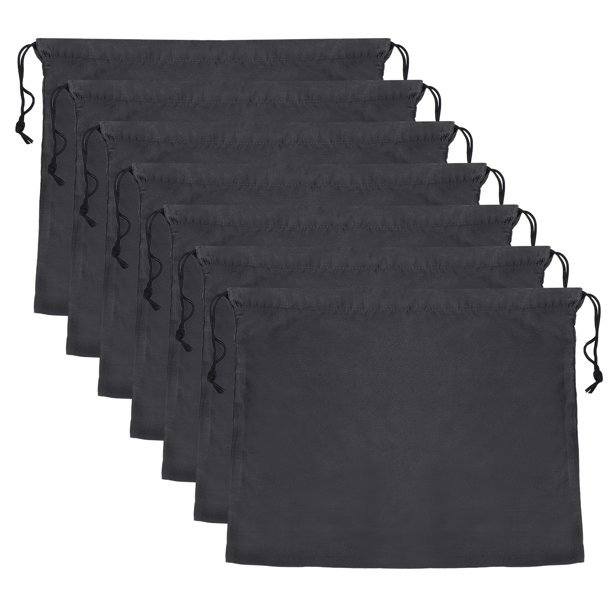 Uxcell 23.6x19.7 pulgadas Bolsas de Polvo para Bolsos, Funda de Almacenamiento de Bolsos con Cierre de Cuerda para Ropa de Pouch, Negro 7 Pcs