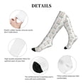 thumbnail image 5 of Lsque Rabbit And Flower Pattern Sport Compression Socks for Men & Women 15-20 mmHg Knee High Nurse Pregnant Running Medical and Travel Athletic, 5 of 6