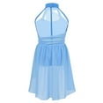thumbnail image 3 of TiaoBug Robe Justaucorps Sans Manches à Col Halter en Maille pour Filles, Robe de Danse Ballet, Ballerine, Bleu Clair 6, 3 of 6