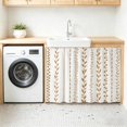 thumbnail image 3 of Leaves Vertical Stripe Cabinet Curtains for Kitchen 10"W x 11"L, Rustic Minimalist Floral Brown Vine Stems Under Sink Skirt Magic Tape Short Curtain Decorative Privacy Panel for Bathroom Laundry, 3 of 9