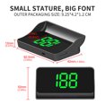thumbnail image 3 of Velocímetro GPS digital para coche Coche Digital GPS Speedo Pantalla LED Smart Head Up Display Fuente grande (Verde MPH), 3 of 3