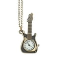 thumbnail image 1 of Montre de Poche Vintage pour Hommes avec Chaîne Forme de Guitare Rétro Collier, 1 of 8