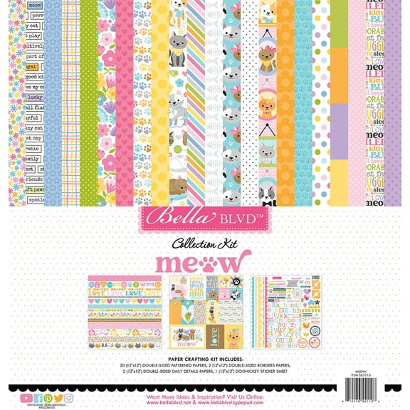 Bella Blvd Collection Kit 12"X12"-Meow