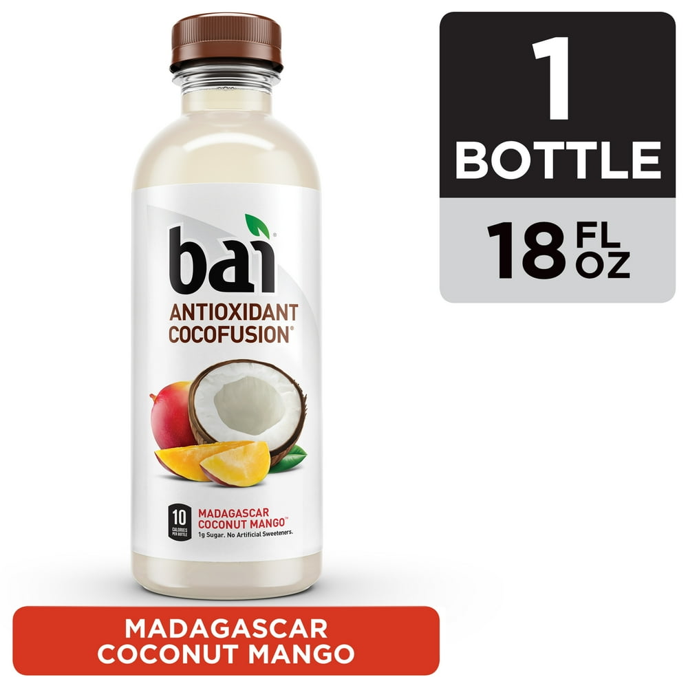 Bai Coconut Flavored Water, Madagascar Coconut Mango, Antioxidant