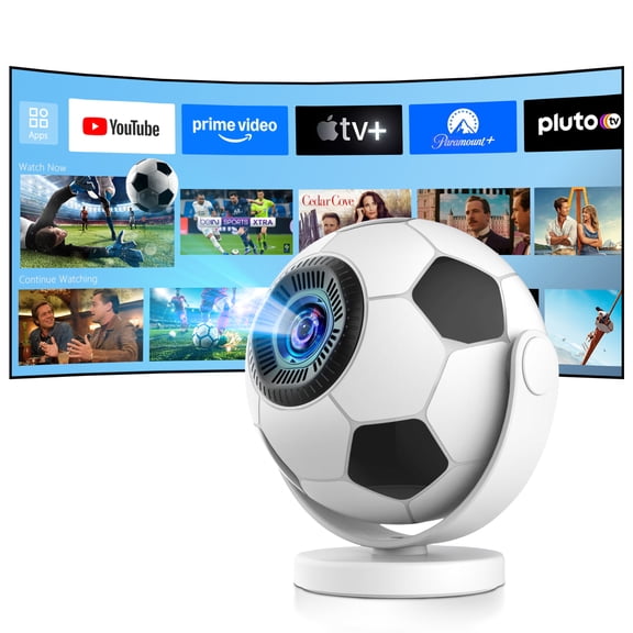 ZDSSY Soccer Ball Football Native 720p Portable Projector, Support 1080p 4K, Outdoor Movies Home Theater Tv Projector with Wifi and Bluetooth