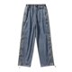 thumbnail image 3 of WILLBEST Jeans Mujer Pantalones Vaqueros de Mujer de Cintura Alta, Sueltos, de Pierna Recta, Con Bordado Floral, Cómodos, Elásticos, Informales, para Uso Diario Chica, 3 of 4