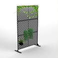 thumbnail image 5 of Neutypechic Decorative Privacy Screen Outdoor Divider with Stand Metal Corten Steel 76" x 47.2" x 15.7" Black, 5 of 5