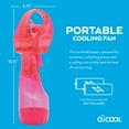 thumbnail image 5 of O2COOL Deluxe Handheld Battery Powered Water Misting Fan Pink - New 3.7 inch by 10.6 inch, 5 of 8