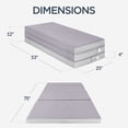thumbnail image 2 of Best Choice Products 4in Thick Folding Portable Full Tri-Fold Mattress w/ Carry Case, Washable Cover - Gray, 2 of 7