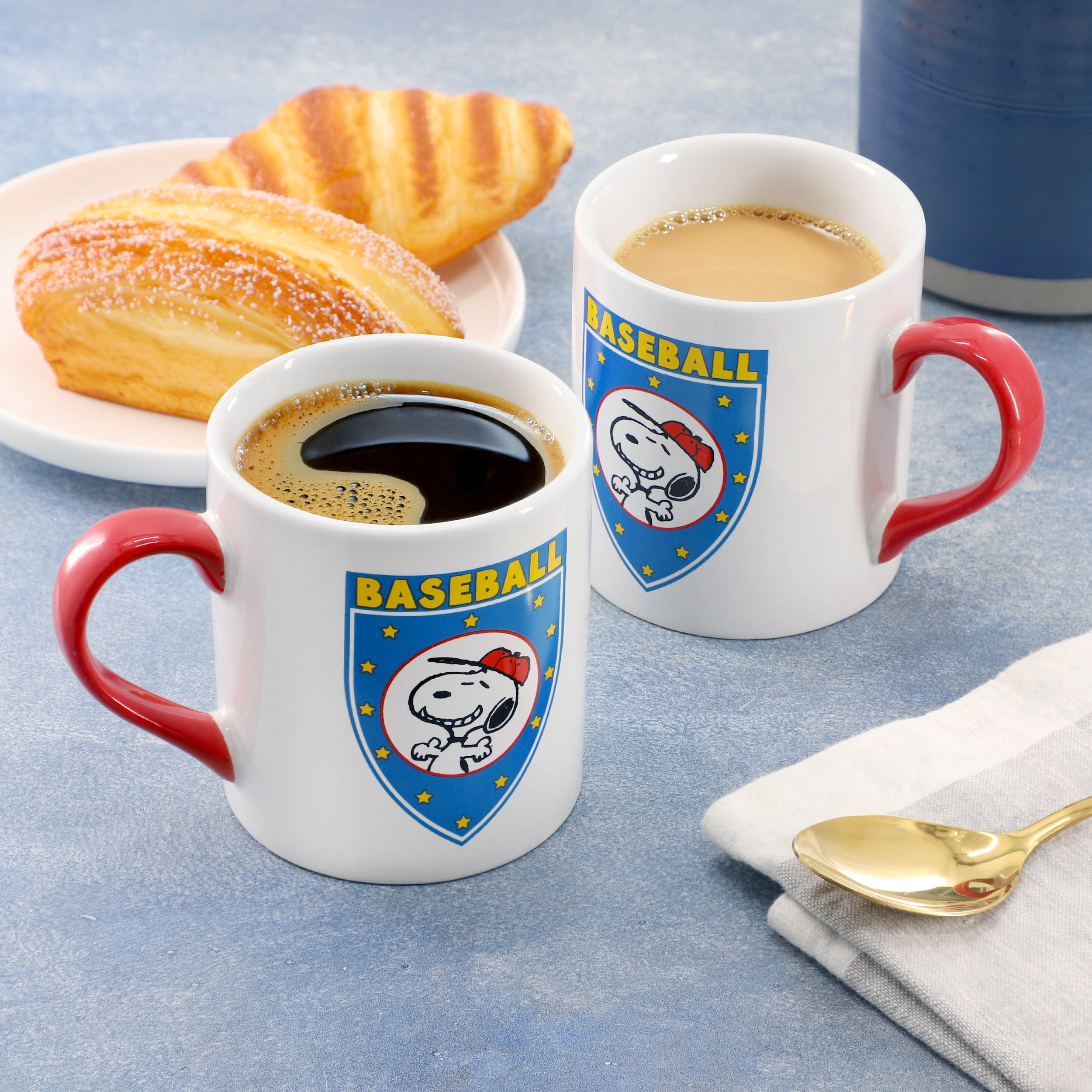 Peanuts Best In Sports Baseball 4 Piece 19 Ounce Stoneware Mug Set