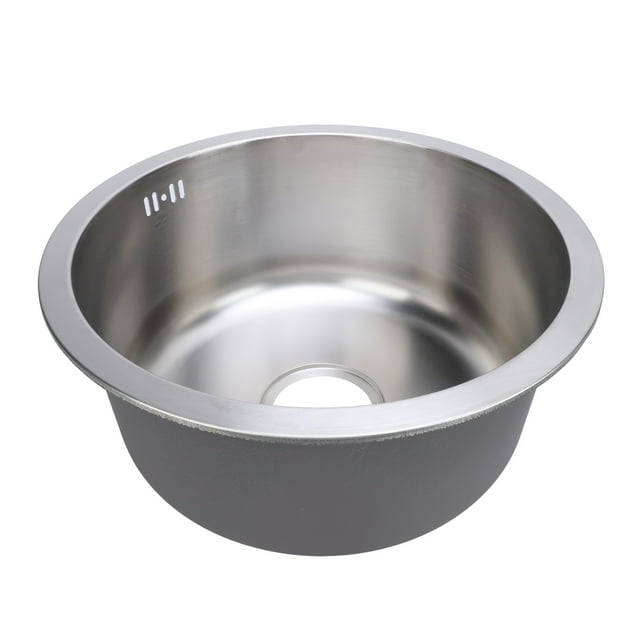 Kitchen Sink Round Sink Kitchen Stainless Steel Round Single Sink 42cm Outer Diameter Undermount Kitchen Sink