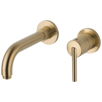 Delta Trinsic Single Handle Wall-Mount Bathroom Faucet Trim in Champagne Bronze (Valve Not Included) T3559LF-CZWL