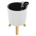 thumbnail image 1 of MOVTOTOP 1Set Self Watering Planter with Water Level Indicator in White for Indoor Decor Modern Minimalist Style, 1 of 8