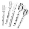 thumbnail image 1 of KINGSTONE Silverware Set, Luxury 40 Piece Flatware Set for 8, 18/10 Stainless Steel Cutlery Set with Diamond Cut Pattern for Kitchen, Home, Wedding,, 1 of 9