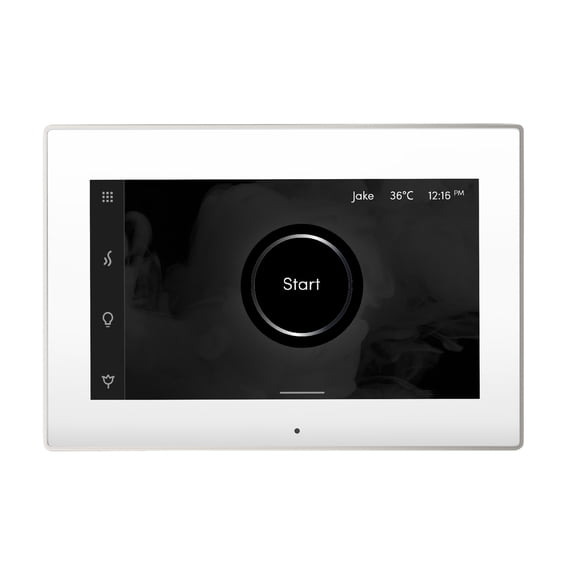 Mr Steam iSteamX Steam Shower Control and Steamhead in White Polished Nickel