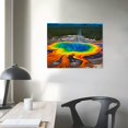 thumbnail image 3 of COMIO  Canvas Print Wall Art Grand Prismatic Spring in Yellowstone National Park Nature Wilderness Photography Realism Rustic Landscape Colorful Multicolor for Living Room, Bedroom, Office, 3 of 4