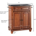 thumbnail image 4 of Bowery Hill Traditional Wood Kitchen Island with Granite Top in Cherry, 4 of 6
