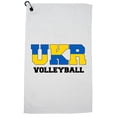 thumbnail image 1 of Ukraine Volleyball - Olympic Games - Rio - Flag Golf Towel with Carabiner Clip, 1 of 5